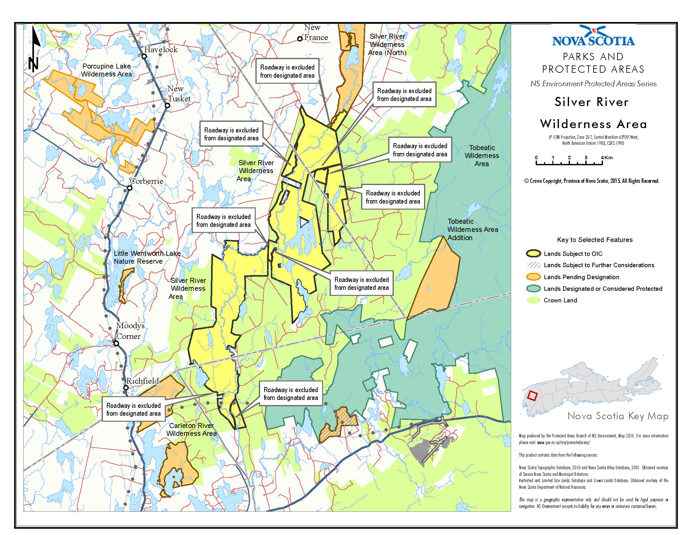 Graphic showing map of Boundaries of Silver River Wilderness Area